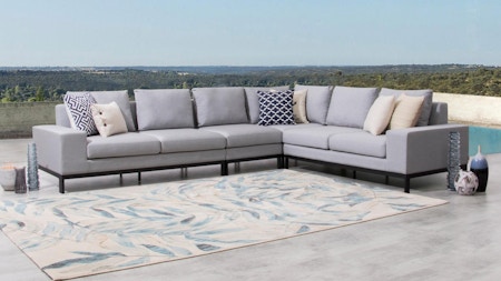 Jervis Outdoor Fabric L Shaped Lounge