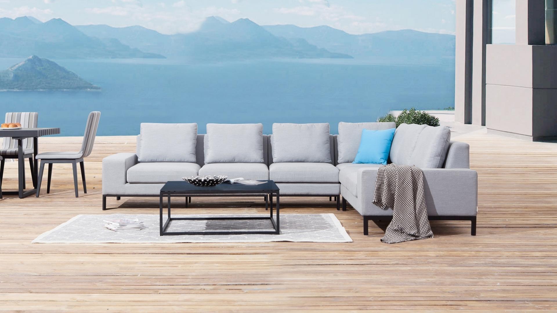 Jervis Outdoor Fabric L Shaped Lounge With Coffee Table 7 Thumbnail