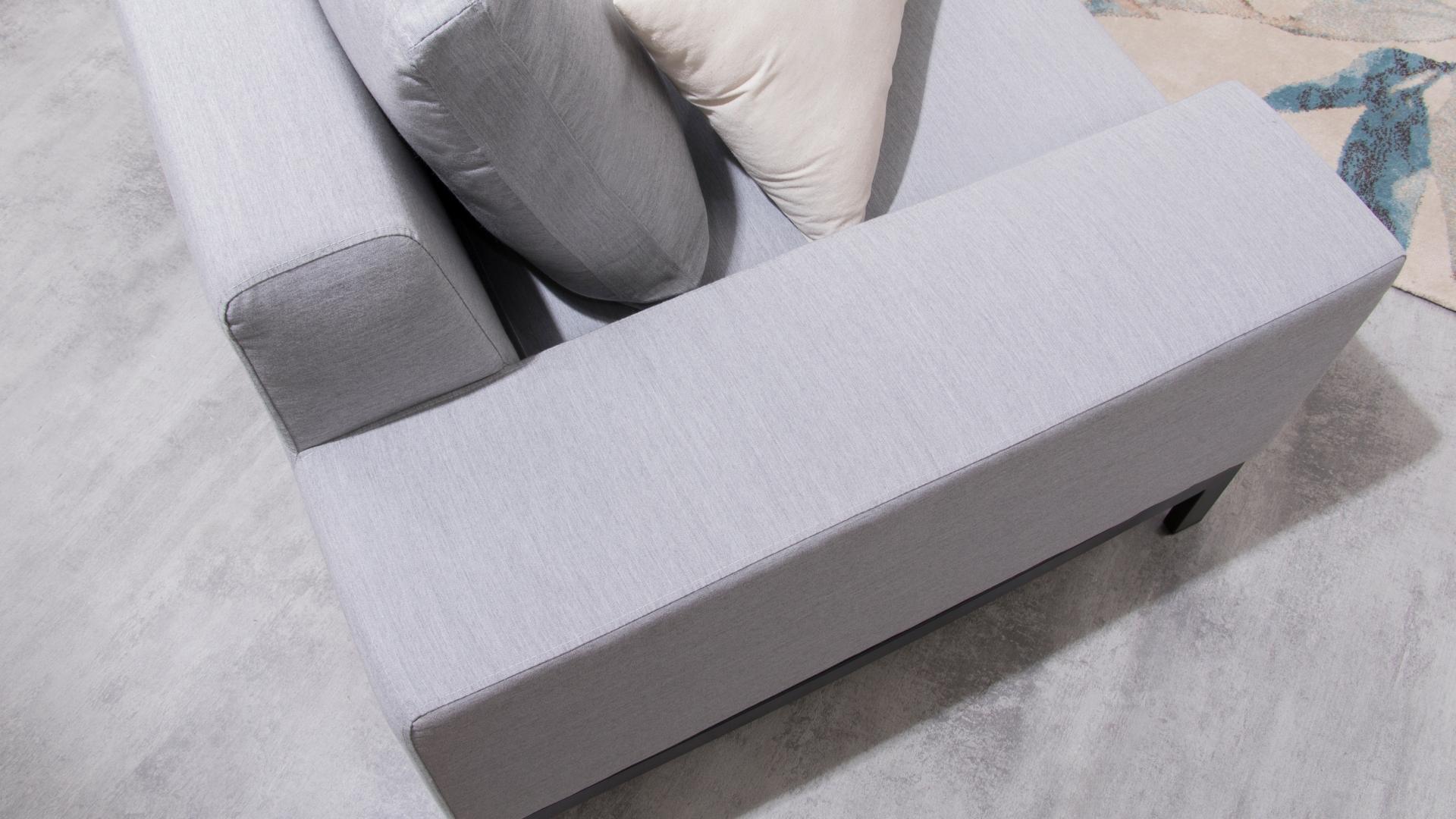 Jervis Outdoor Fabric Corner Lounge With Ottoman 6 Thumbnail