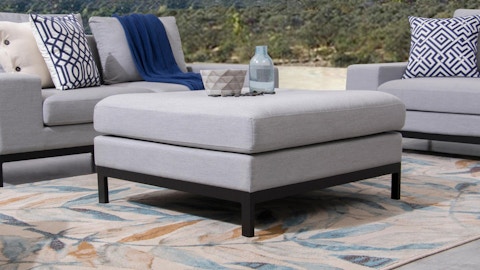 Jervis Outdoor Fabric L Shaped Lounge With Ottoman 6 Thumbnail