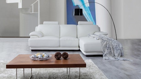 Juliet Leather Chaise Lounge Option A