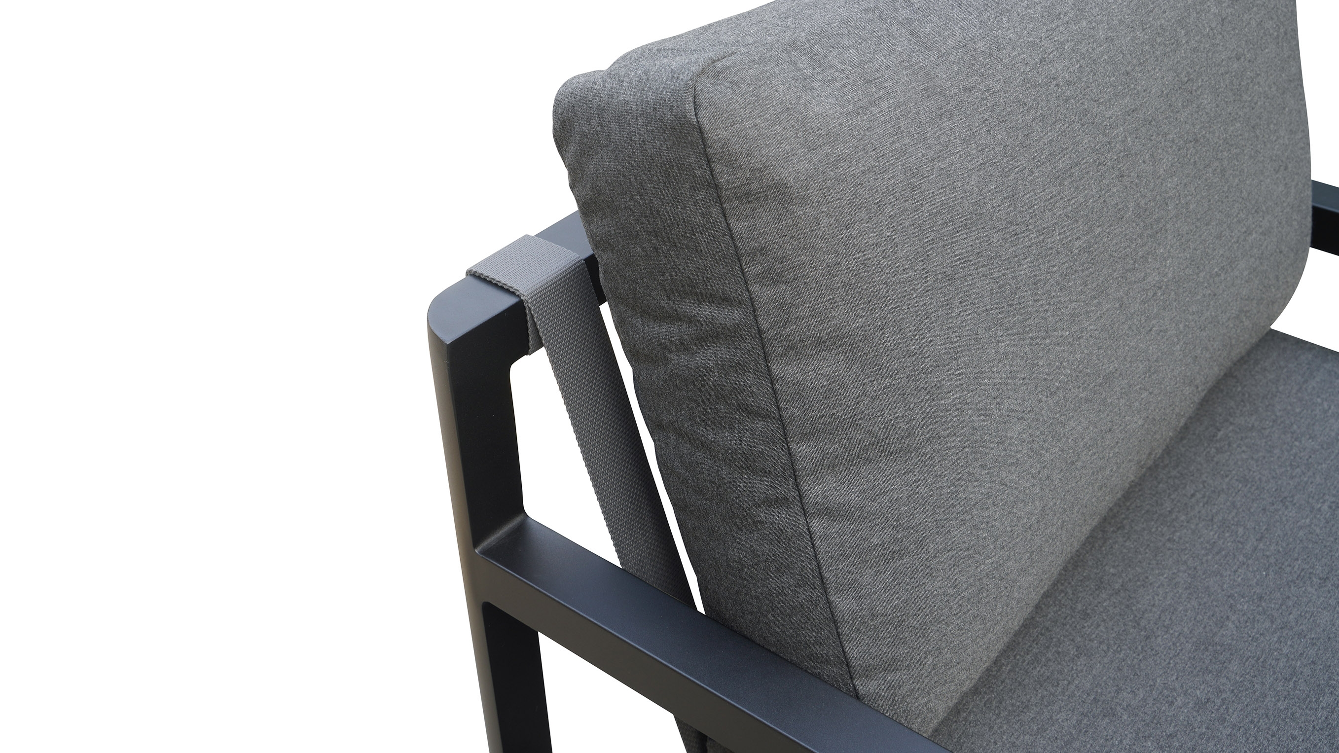 Manly Black Outdoor Sofa Suite 3 + 1 + 1 With Coffee Table 9 Thumbnail