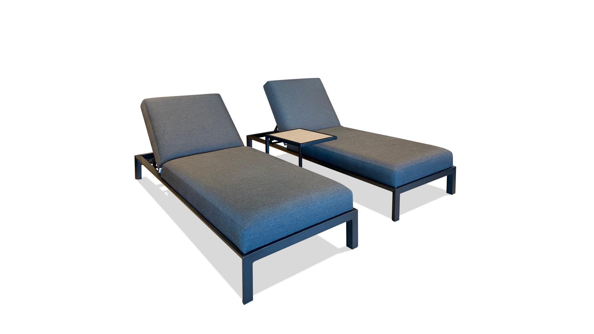 Manly Black Outdoor Sunlounge [2x Sunlounge Only] 3 Thumbnail