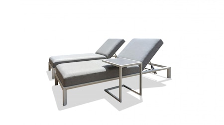 Manly White Outdoor Sunlounge Set