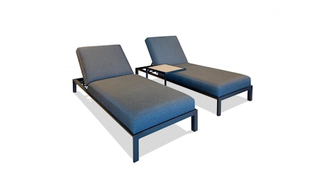 Manly Black Sunlounge Set With Side Table 1 Thumbnail