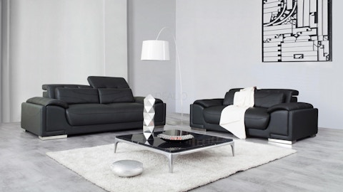 Bronte Leather Sofa Suite 3 + 2 1