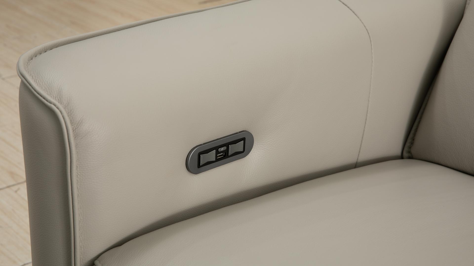 Affleck Leather Recliner Armchair 8 Thumbnail