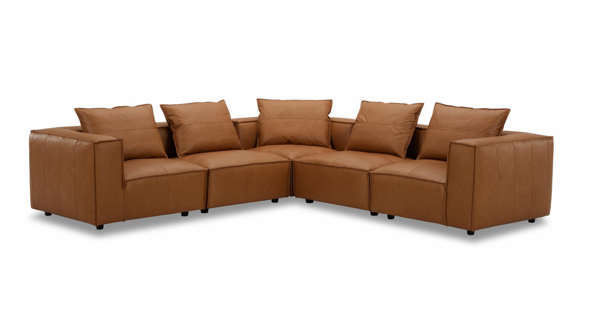 Enzo Leather Corner Lounge Option A 6 Thumbnail