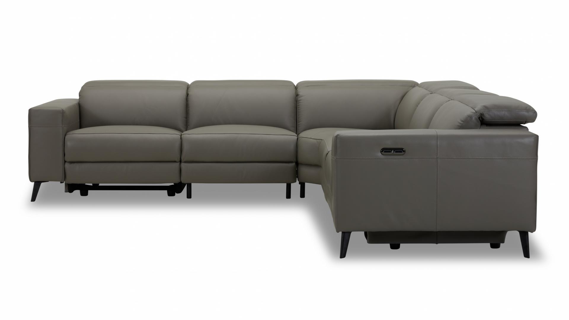 Stirling Leather Recliner Corner Lounge Option A 8 Thumbnail