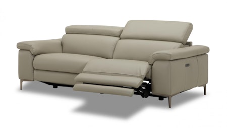 Carlisle Leather Three Seat Sofa Power Recliner