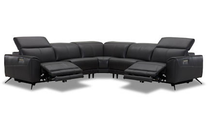 Dover Leather Recliner Corner Lounge Option A