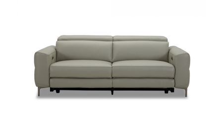 Osten Leather Three Seat Sofa Power Recliner, Power Headrest