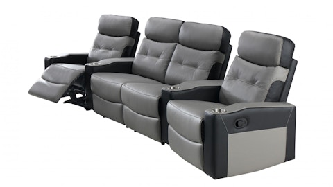 Park Lane 4 Seater Leather Home Theatre Lounge 2 Thumbnail