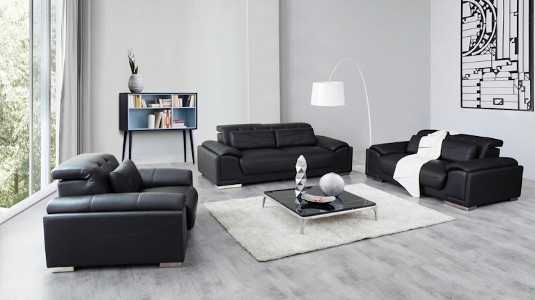 Bronte Leather Sofa Suite 3 + 2 + 1