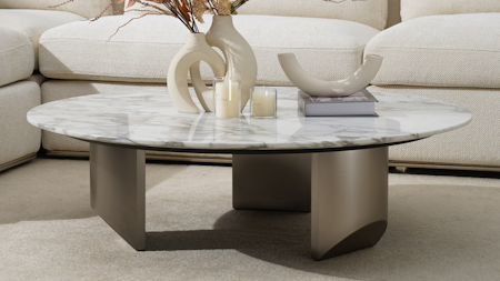 Toscano White Marble Coffee Table