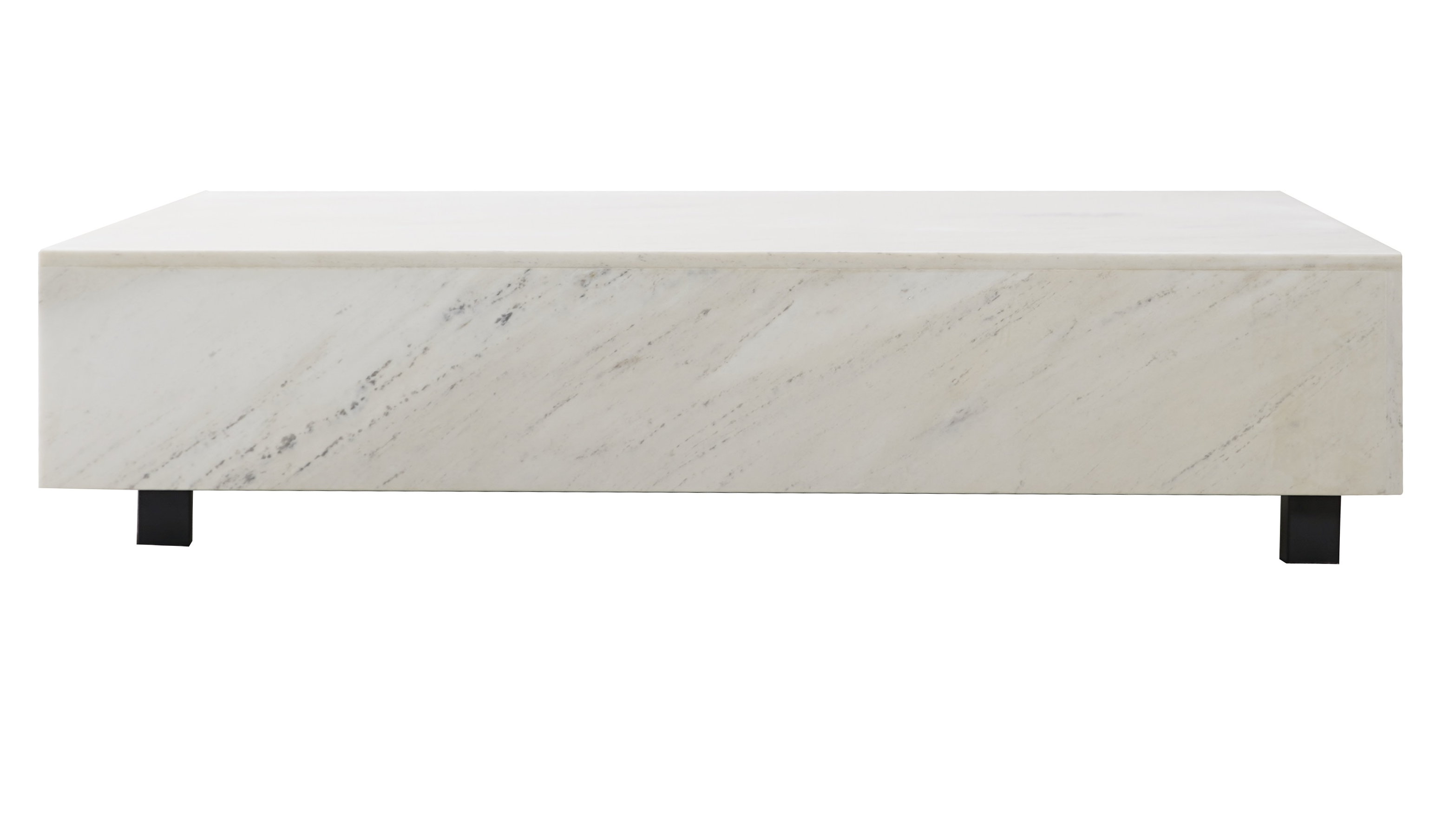 Artisan White Carrara Marble Coffee Table 10 Thumbnail