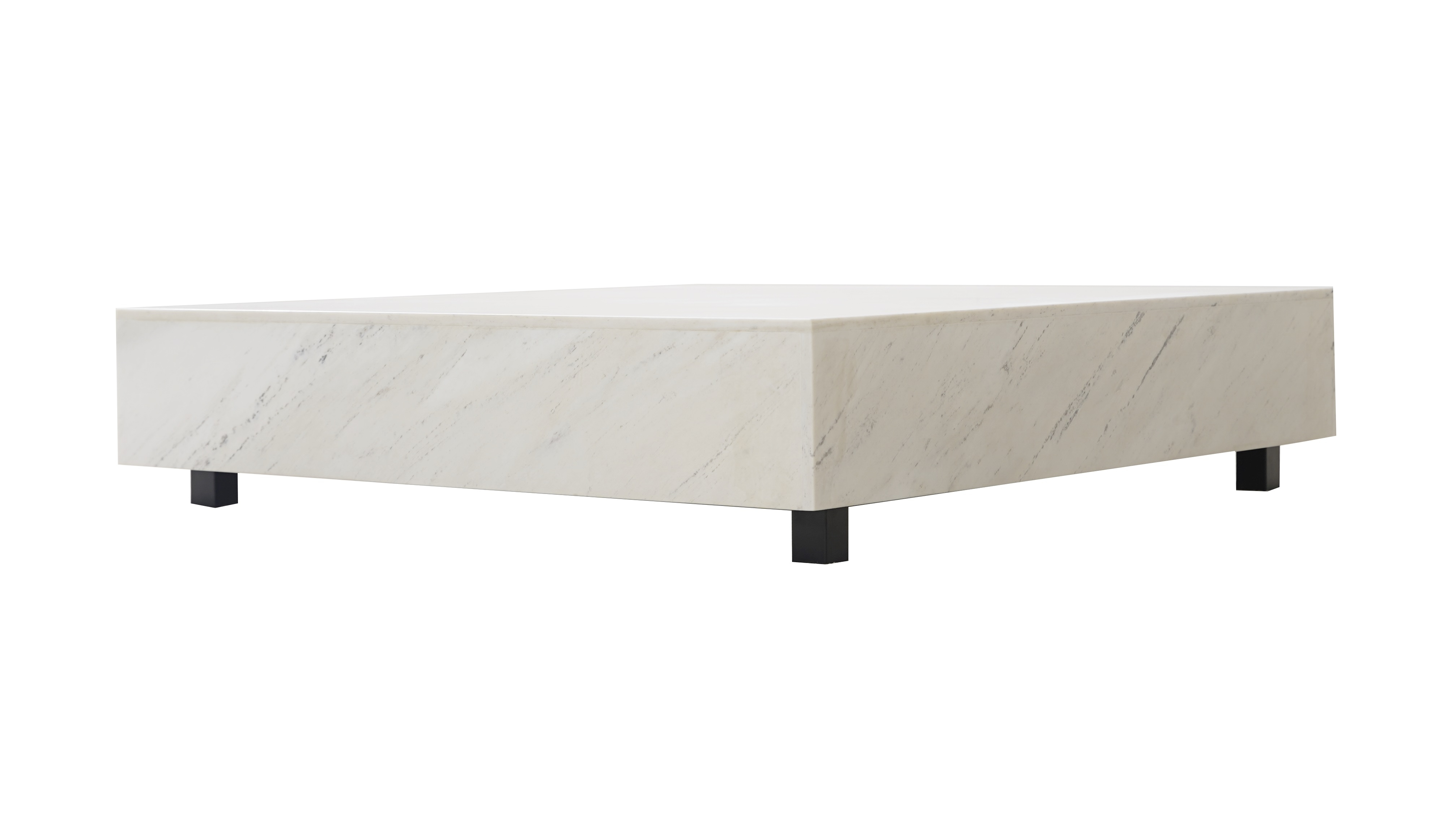 Artisan White Carrara Marble Coffee Table 10 Thumbnail