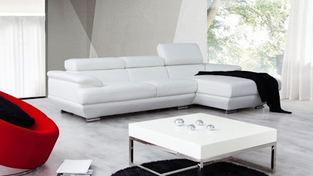 Lexington Leather Chaise Lounge Option A