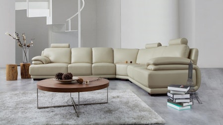 Juliet Leather Corner Lounge Option D