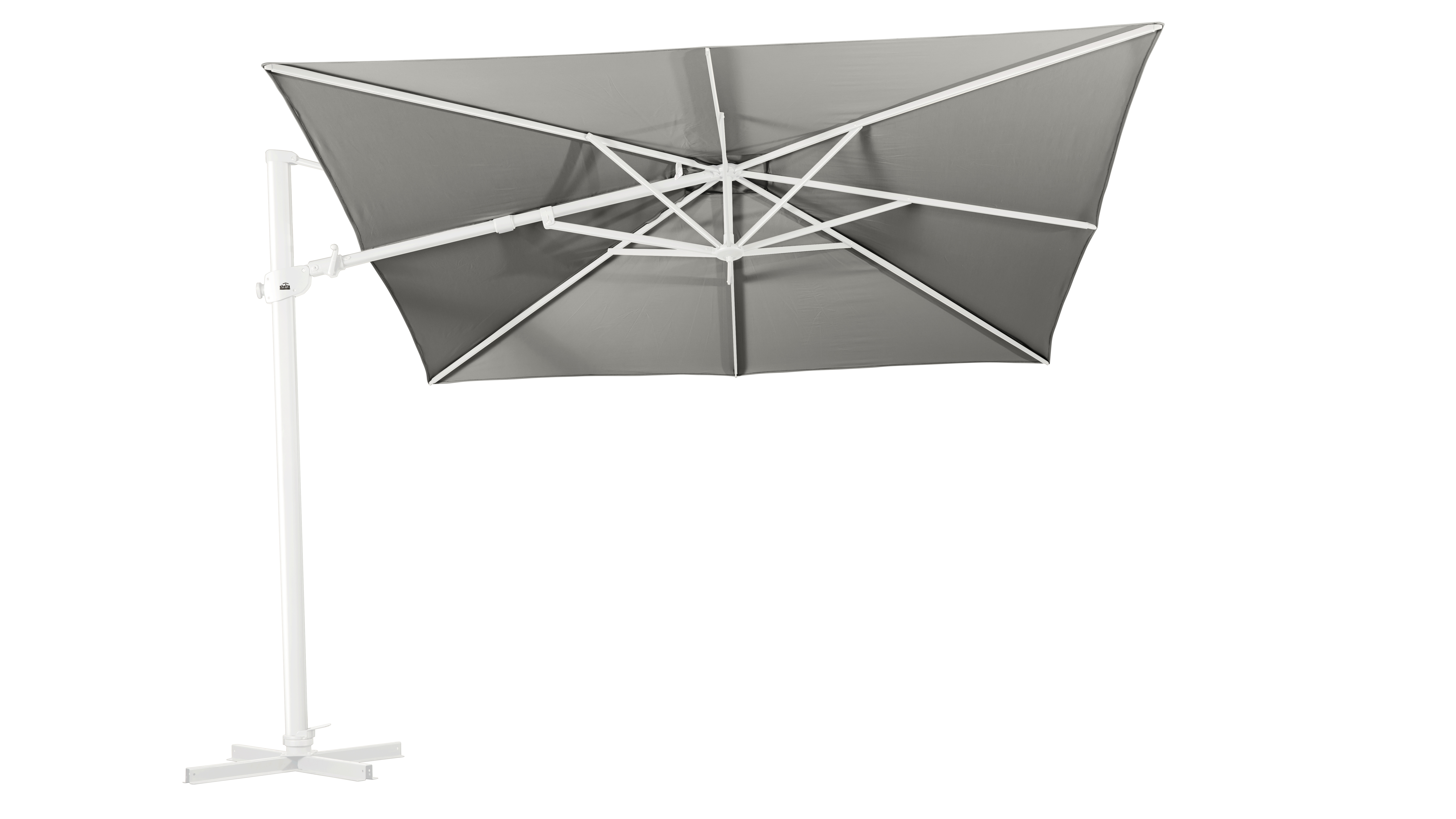 Shelta Regis Boulder White Outdoor Cantilever Umbrella 4 Thumbnail