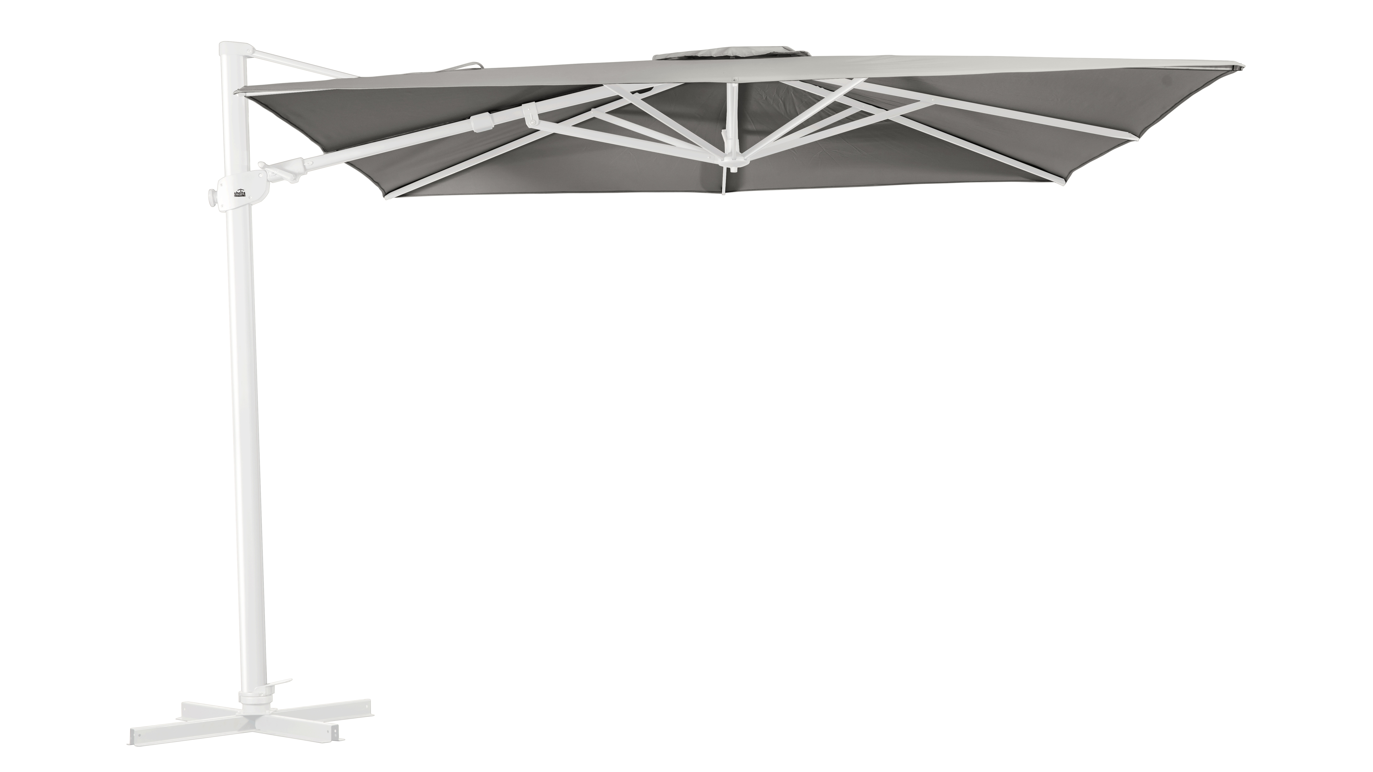 Shelta Regis Boulder White Outdoor Cantilever Umbrella 4 Thumbnail