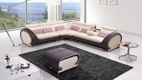 Carmel Leather Corner Lounge Option D 6 Thumbnail