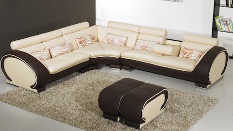 Carmel Leather Corner Lounge Option D 6 Thumbnail