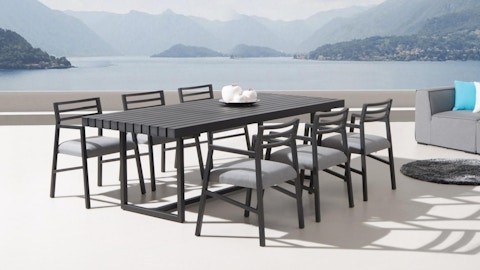 Elite 7-piece Outdoor Aluminium Dining Set With Blaze Chairs 4 Thumbnail