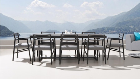 Elite 9-piece Outdoor Aluminium Dining Set With Blaze Chairs