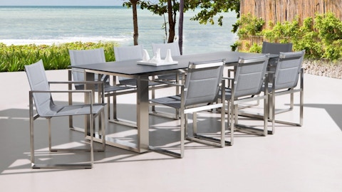 Element 9-piece Outdoor Stainless Steel Dining Set 3