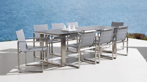 Element 9-piece Outdoor Stainless Steel Dining Set 1
