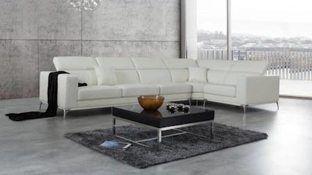 Club Leather Corner Lounge Option F