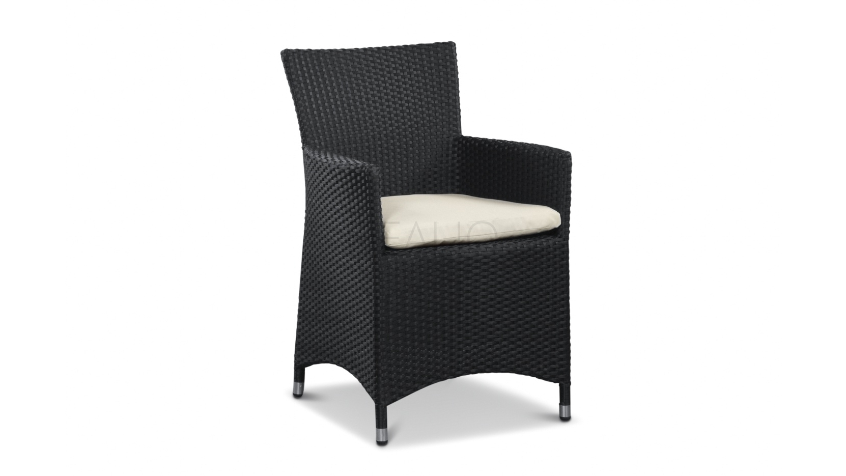 LETIZIA Outdoor Wicker Dining Chair Set Of Two (Wicker-modern Black - SKU742889) 1