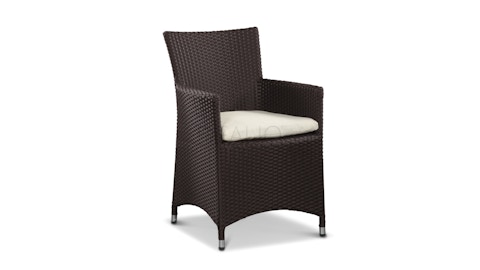 Letizia Outdoor Wicker Dining Chair Set Of Two 2 Thumbnail
