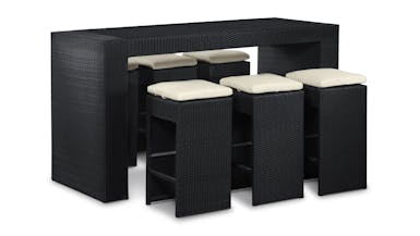 Santa Maria 7-Piece Outdoor Wicker Bar Set