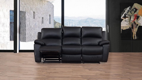 Lincoln Leather Recliner Three Seater Sofa 2