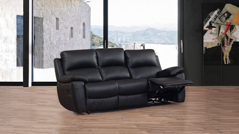 Lincoln Leather Recliner Three Seater Sofa 2 Thumbnail