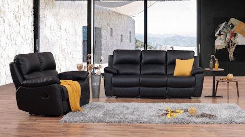 Lincoln Leather Recliner Sofa Suite 3 + 2 4