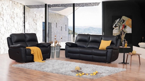 Lincoln Leather Recliner Sofa Suite 3 + 2 4 Thumbnail