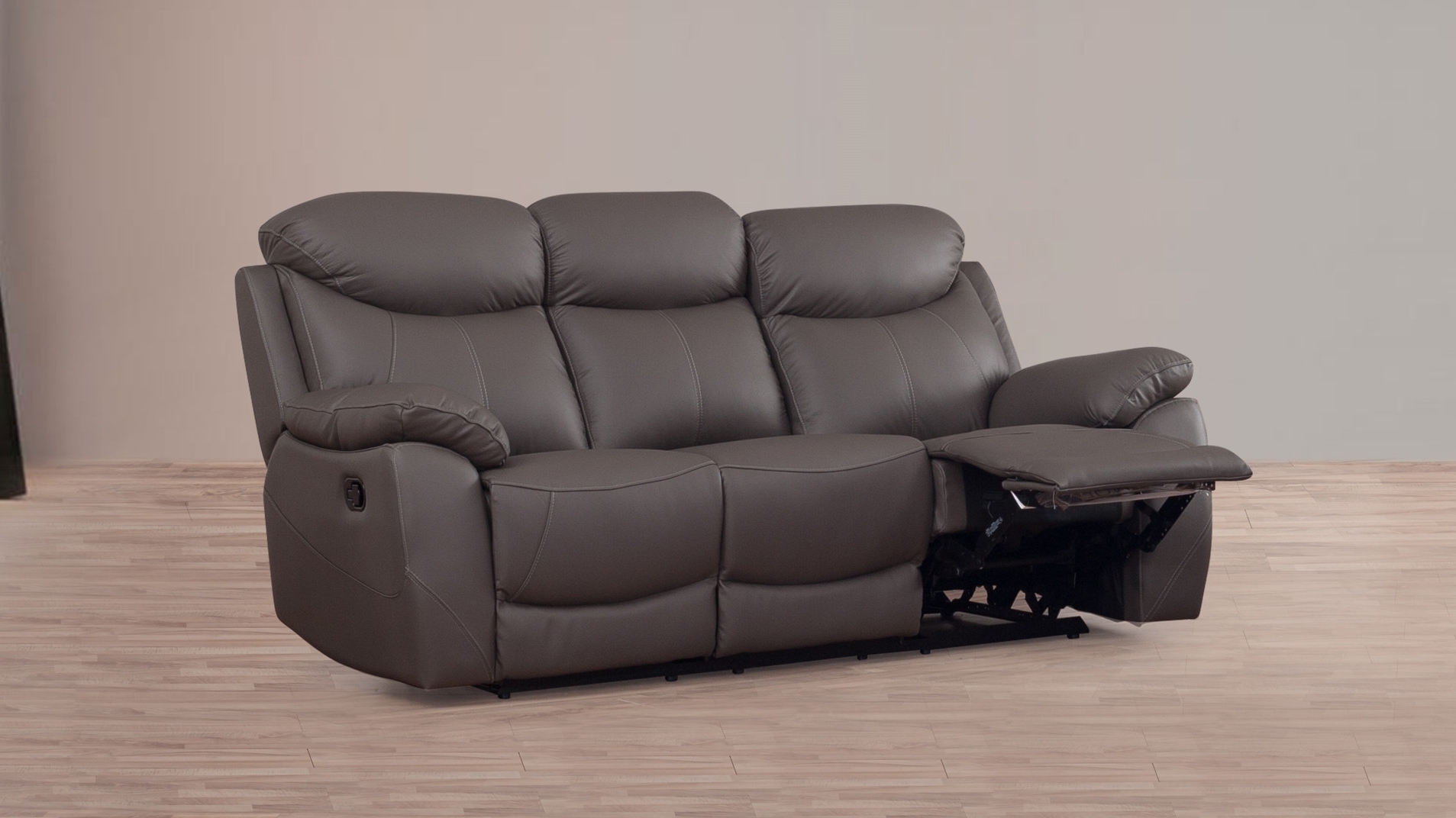 Brighton Leather Recliner Three Seat Sofa 4 Thumbnail