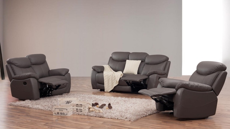 Brighton Leather Recliner Sofa Suite 3 + 2 + 1