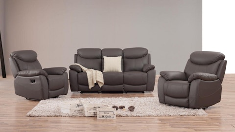 Brighton Leather Recliner Sofa Suite 3 + 1 + 1 2 Thumbnail