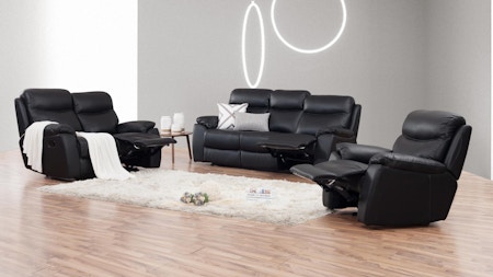 Balmoral Leather Recliner Sofa Suite 3 + 2 + 1