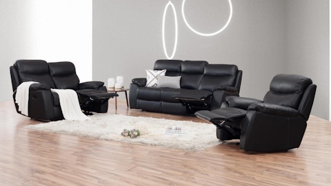Balmoral Leather Recliner Sofa Suite 3 + 2 + 1 1