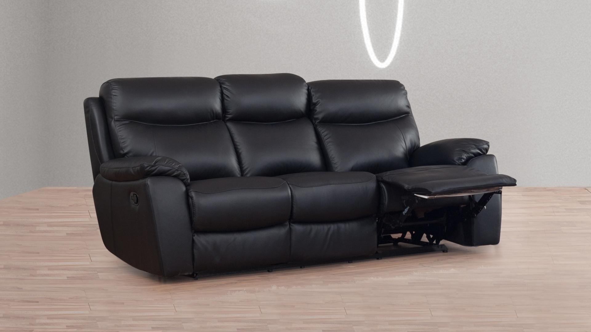 leather reclining sofa with power headrest