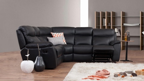 Balmoral Leather Recliner Corner Lounge Option A 3