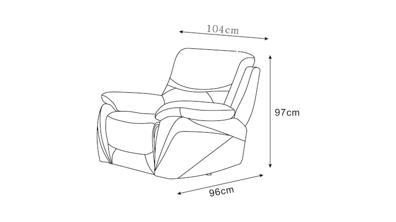 Chelsea Leather Recliner Armchair Diagram