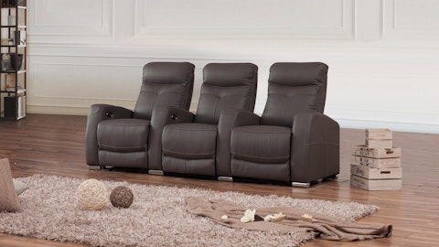 Regent Fabric 3 Seater Home Theatre Recliner Lounge 3