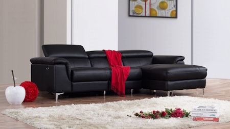 Oxford Leather Recliner Chaise Lounge Option A