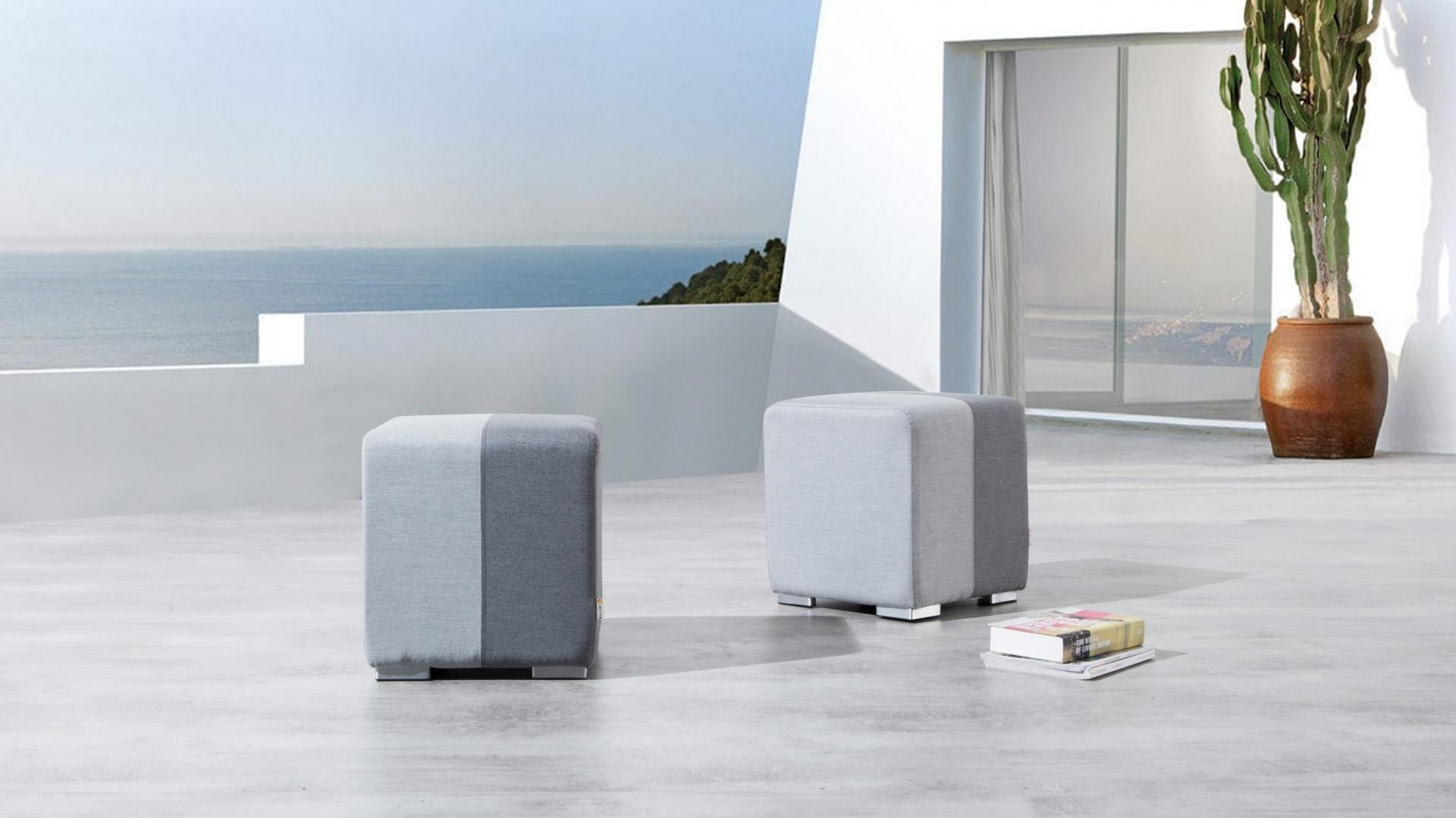 Mood Outdoor Fabric Ottoman 4 Thumbnail